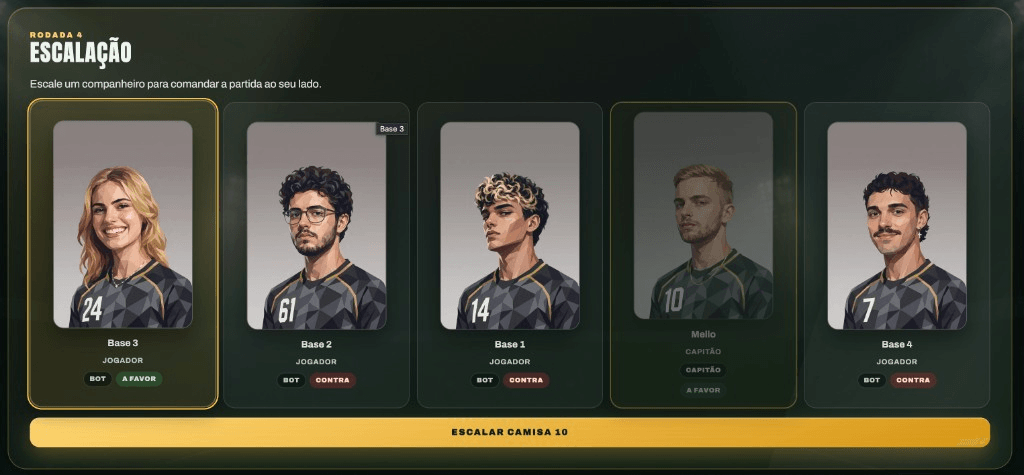 Escalação: picking the camisa 10